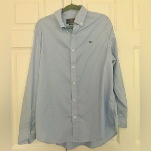 Vineyard Vines Blue and White Check Dress Shirt